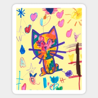 Rainbow Cats - Homeschool Art Class 2021/22 Artist Collab Magnet